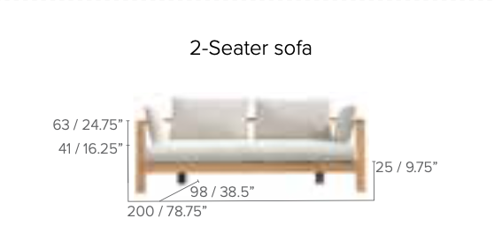 Tribù Pure Sofa 2-Sitzer