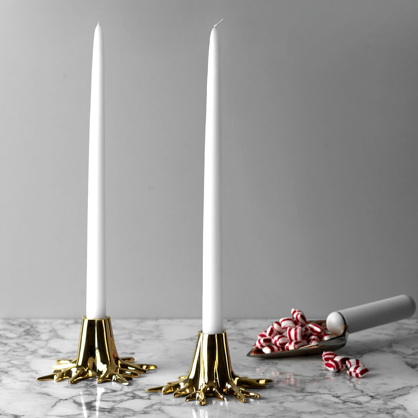 Candle Holder “Mini Root” Gold