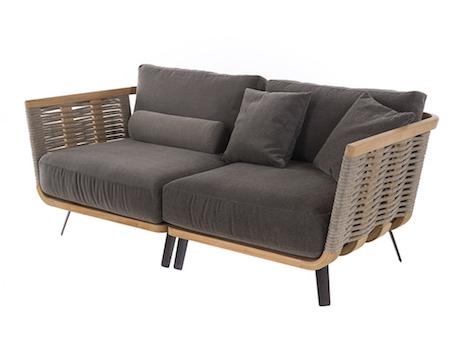 Unopiù Welcome – Teak-Lounge mit handgeflochtener Kordel