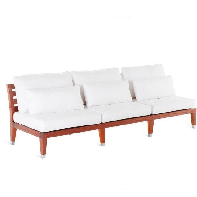 Unopiù C'est la Vie – 3-Sitzer Outdoor-Sofa aus Mahagoni