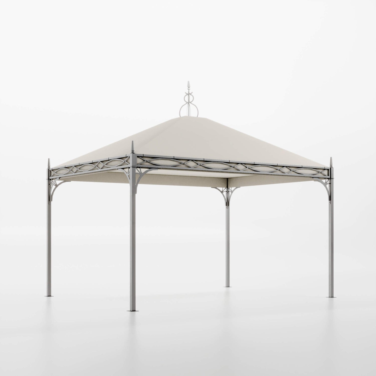Unosider Novecento Pavillon aus feuerverzinktem Stahl im Garten