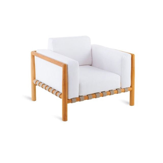 Unopiù Pevero – Loungesessel Teakholz & WaProLace®, Frontansicht