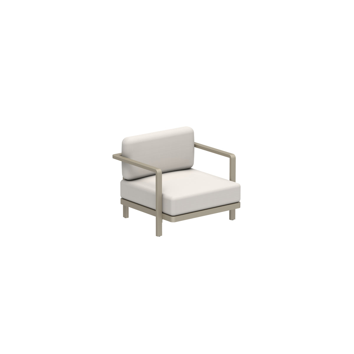 Royal Botania Alura Lounge Einzelsitzer, Gestell sand, Bespannung perlgrau (pearl grey)