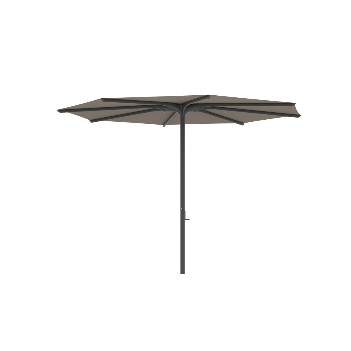 Royal Botania Bloom Sonnenschirm Ø 3,3 m, Gestell anthrazit, Bespannung cappuccino