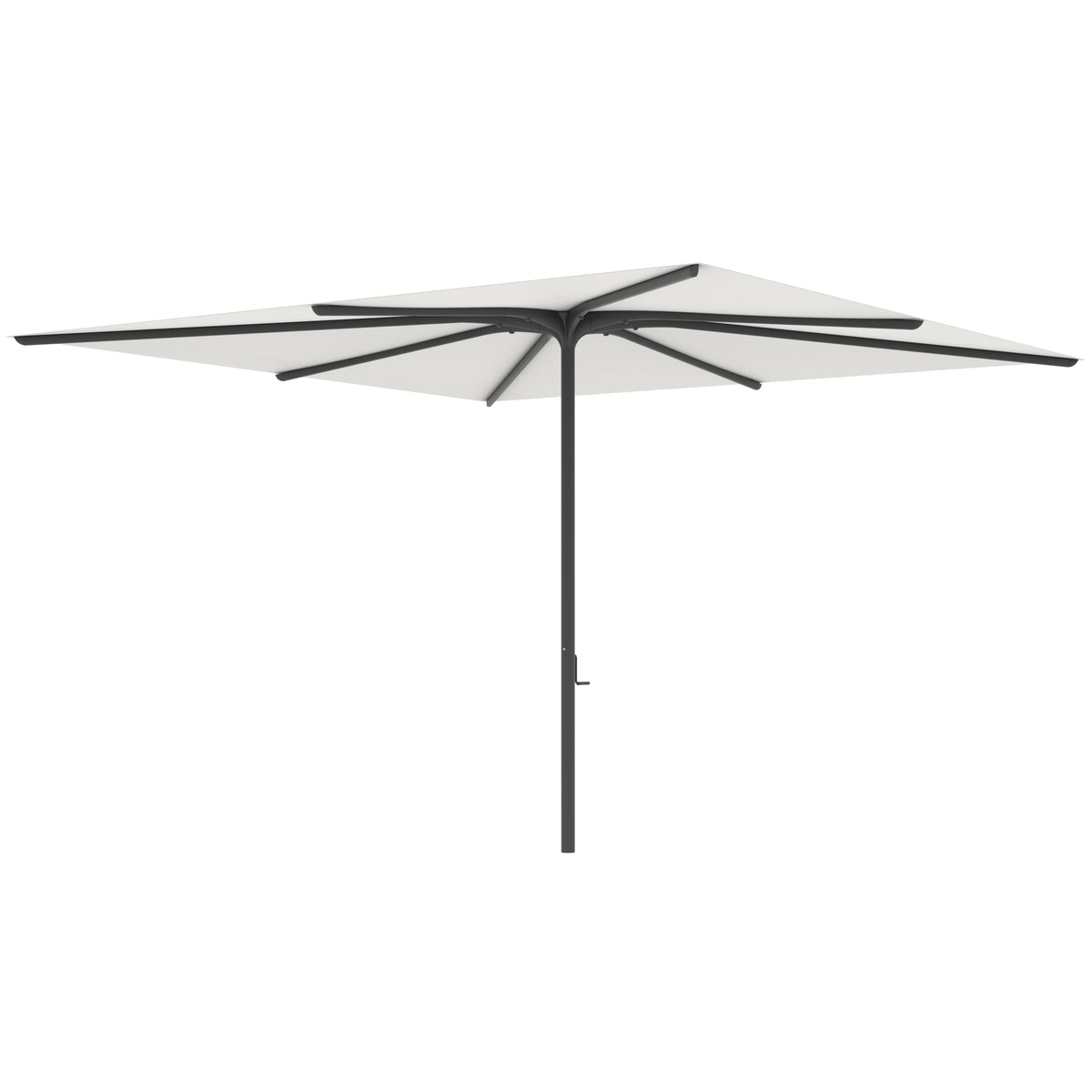 Royal Botania Bloom Sonnenschirm 3,4 x 3,4 m, Gestell anthrazit, Bespannung weiß (white)