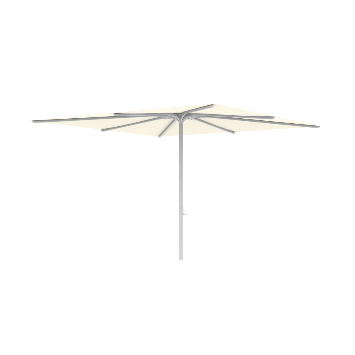 Royal Botania Bloom Sonnenschirm 3,4 x 3,4 m, Gestell weiß, Bespannung ecru