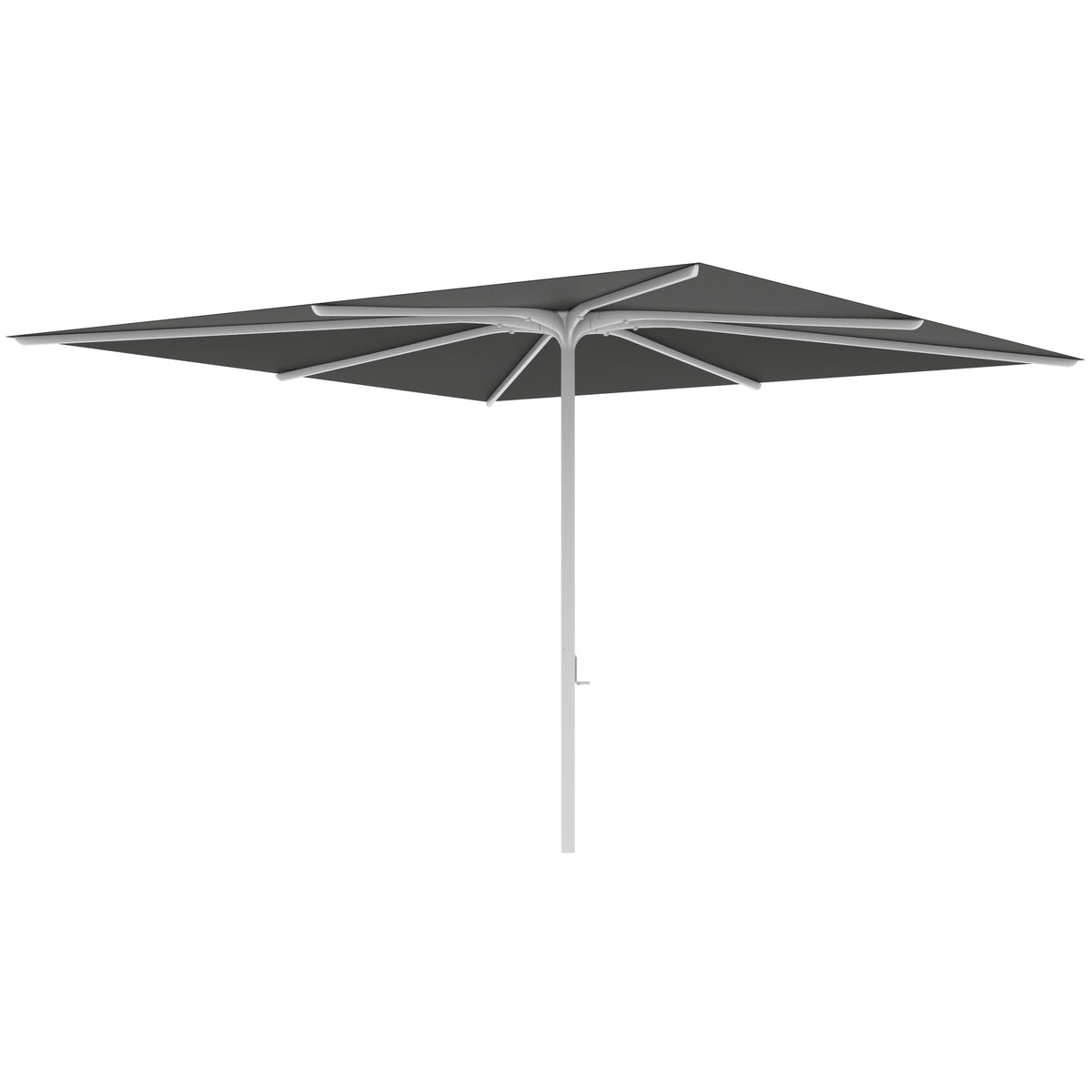 Royal Botania Bloom Sonnenschirm 3,4 x 3,4 m, Gestell weiß, Bespannung schwarz (black)