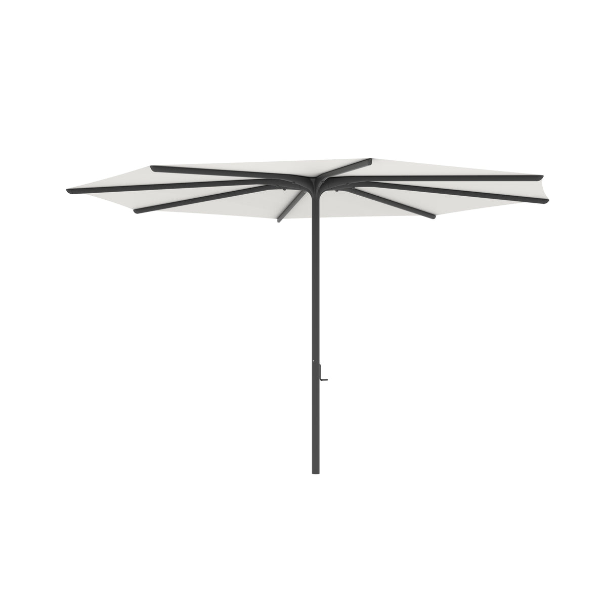Royal Botania Bloom Sonnenschirm Ø 3,8 m, Gestell anthrazit, Bespannung weiß (white)