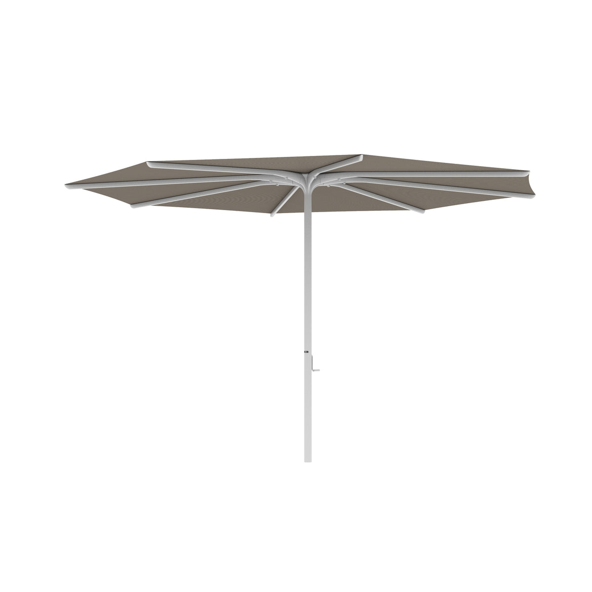 Royal Botania Bloom Sonnenschirm Ø 3,8 m, Gestell weiß, Bespannung cappuccino