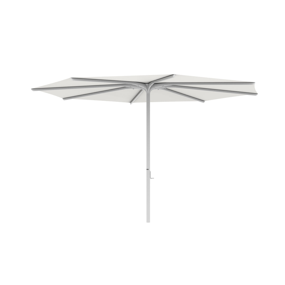 Royal Botania Bloom Sonnenschirm Ø 3,8 m, Gestell weiß, Bespannung weiß (white)