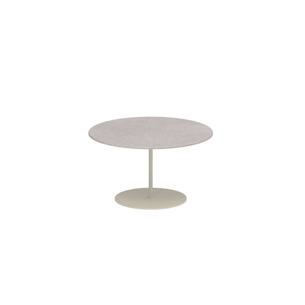 Royal Botania Butler Beistelltisch 60 cm, Gestell pebble, Lavastein emailliert pearl