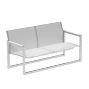 Royal Botania Ninix Bank, Edelstahl gebürstet, Batyline weiß (white)