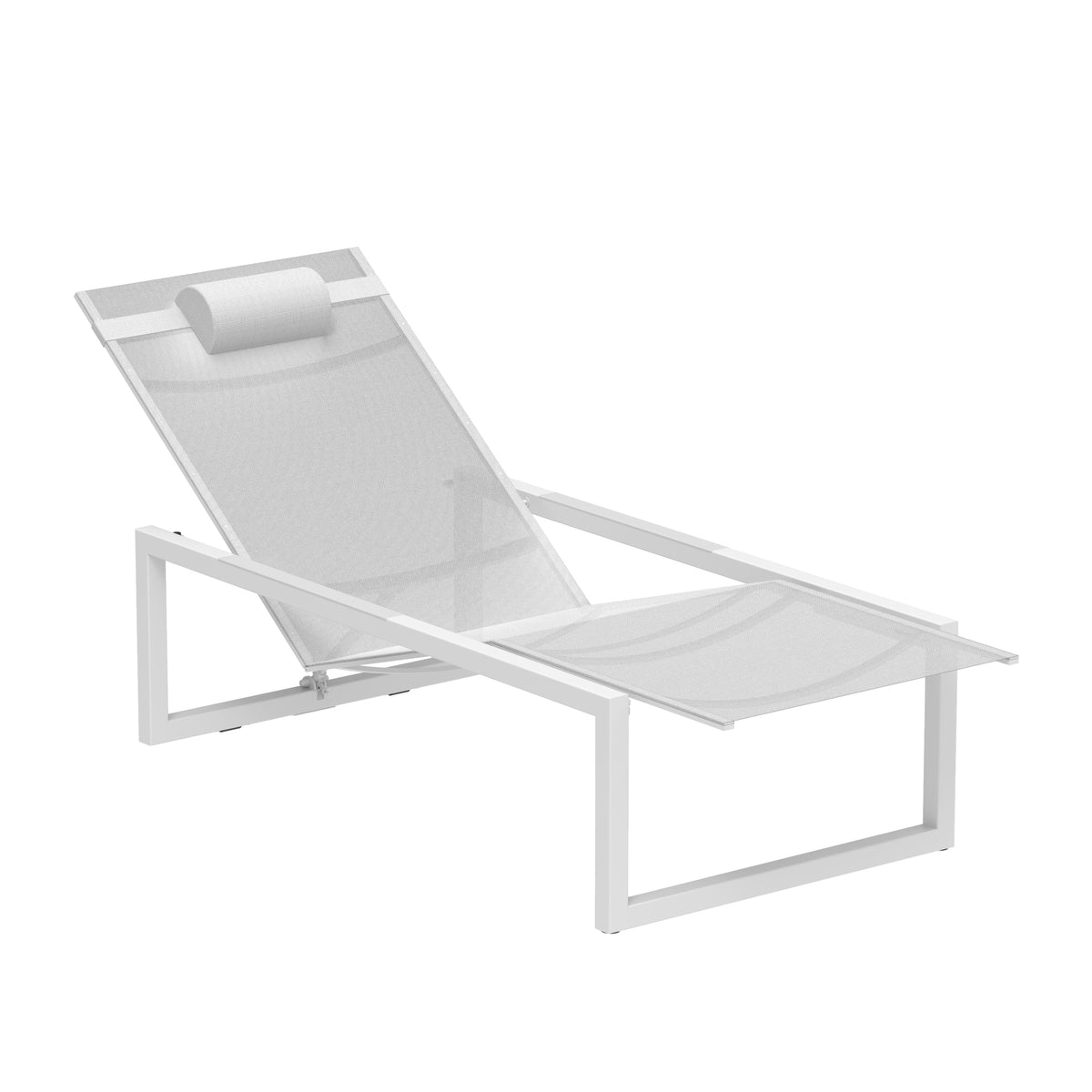Royal Botania Ninix Sonnenliege, Gestell weiß, Batyline weiß (white)