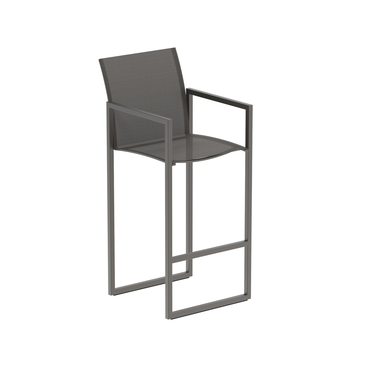 Royal Botania Ninix Barstuhl, Gestell bronze, Batyline graphit (graphite)