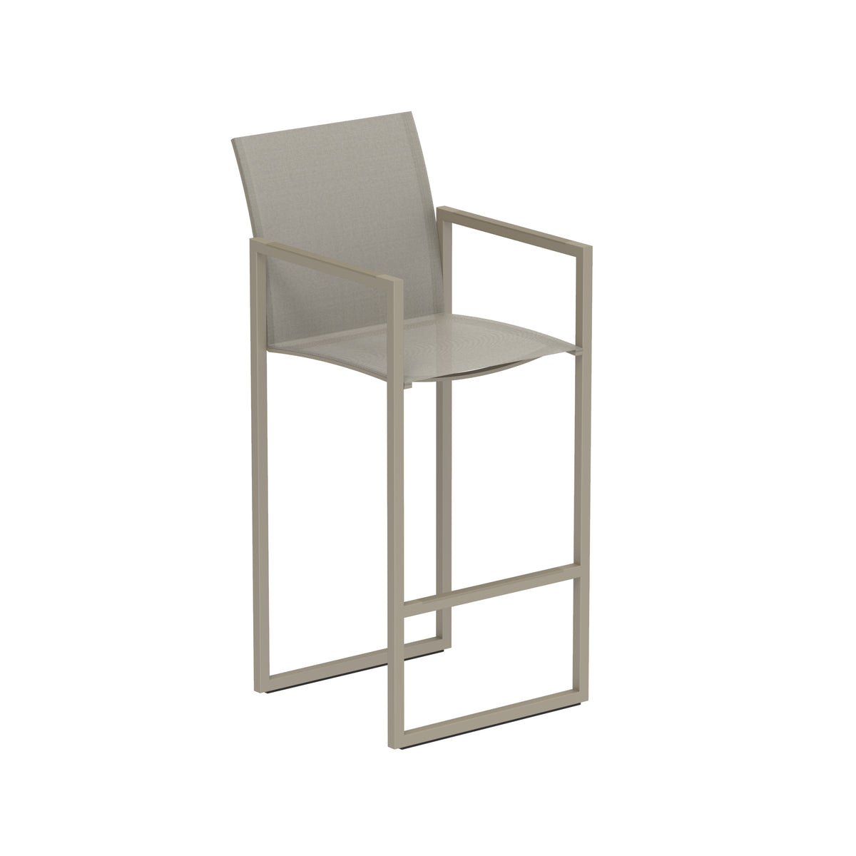 Royal Botania Ninix Barstuhl, Gestell sand, Batyline perlgrau (pearl grey)