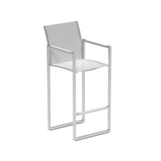 Royal Botania Ninix Barstuhl, Edelstahl gebürstet, Batyline weiß (white)