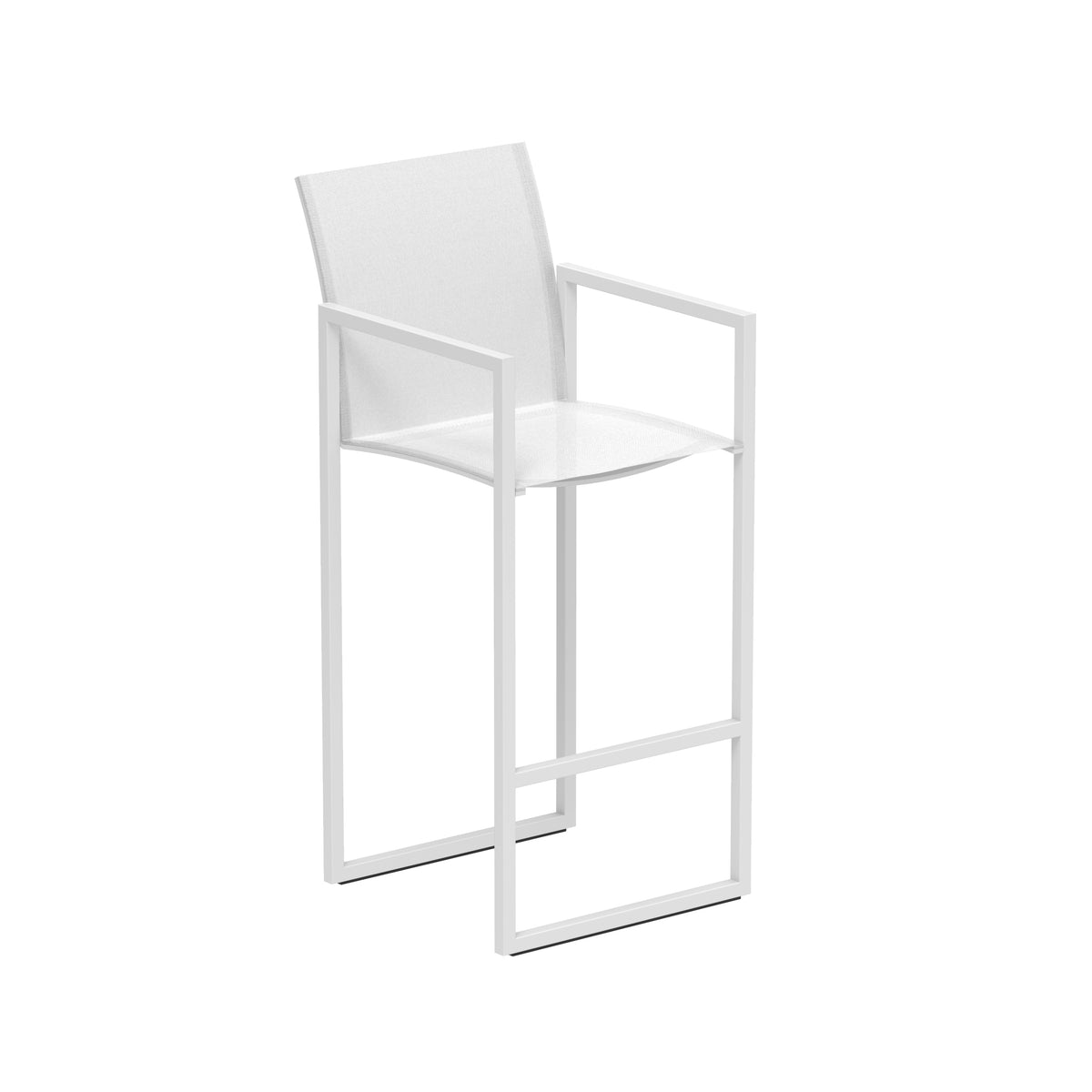 Royal Botania Ninix Barstuhl, Gestell weiß, Batyline weiß (white)