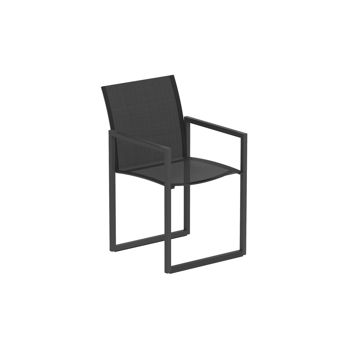 Royal Botania Ninix Stuhl, Gestell anthrazit, Batyline schwarz (black)