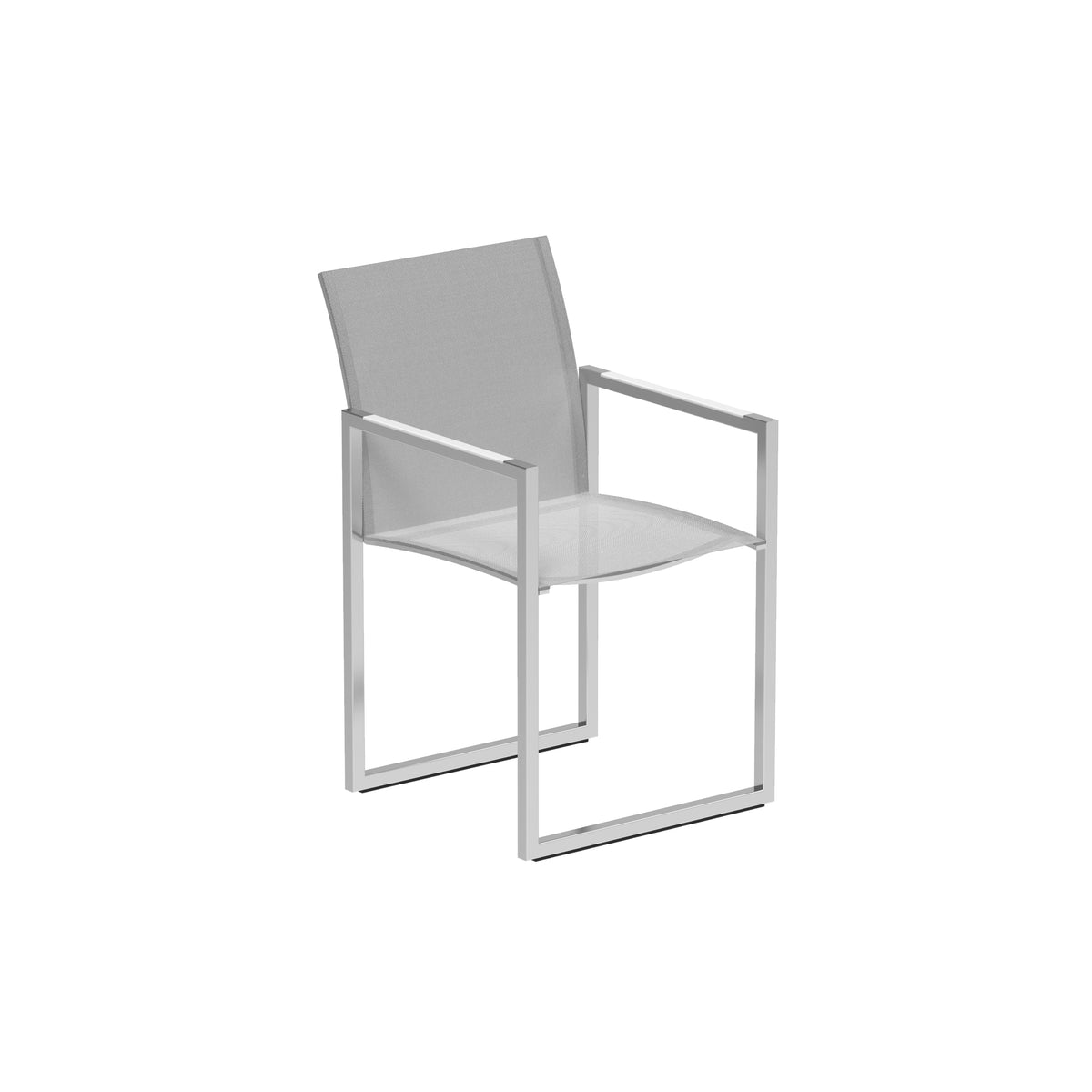 Royal Botania Ninix Stuhl, Edelstahl elektropoliert, Batyline weiß (white)