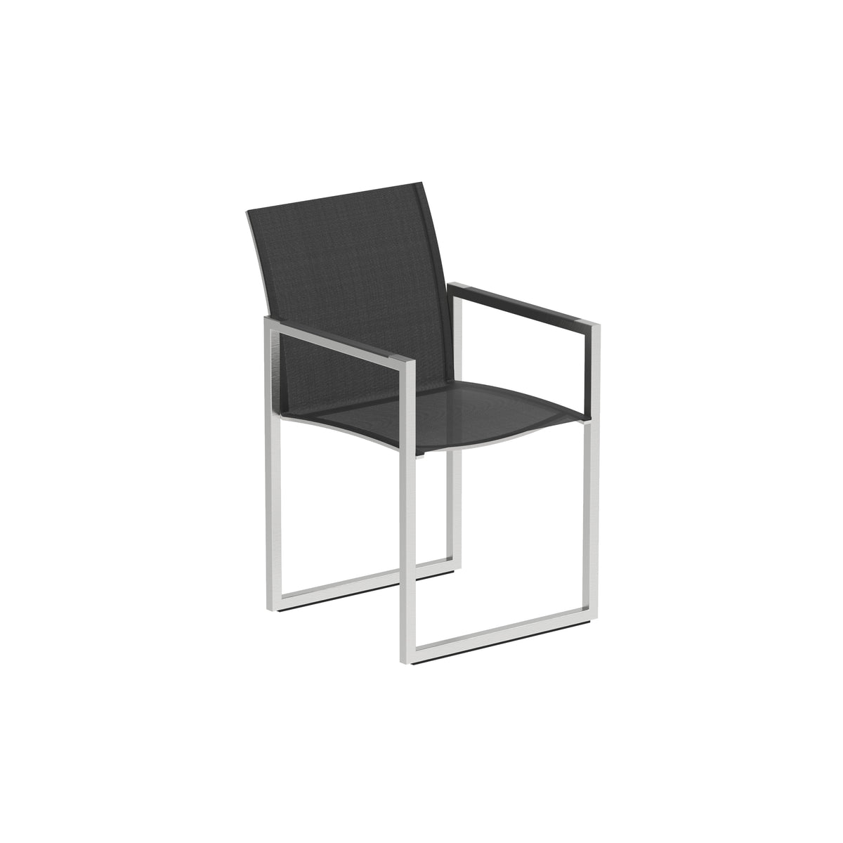 Royal Botania Ninix Stuhl, Edelstahl elektropoliert, Batyline schwarz (black)