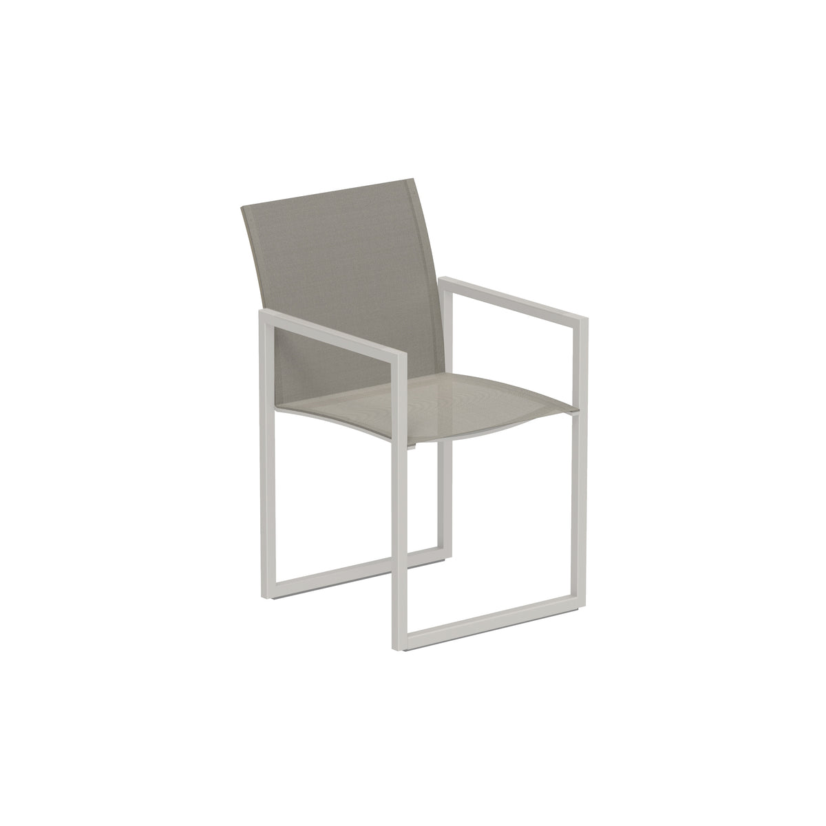 Royal Botania Ninix Stuhl, Gestell pebble, Batyline perlgrau (pearl grey)