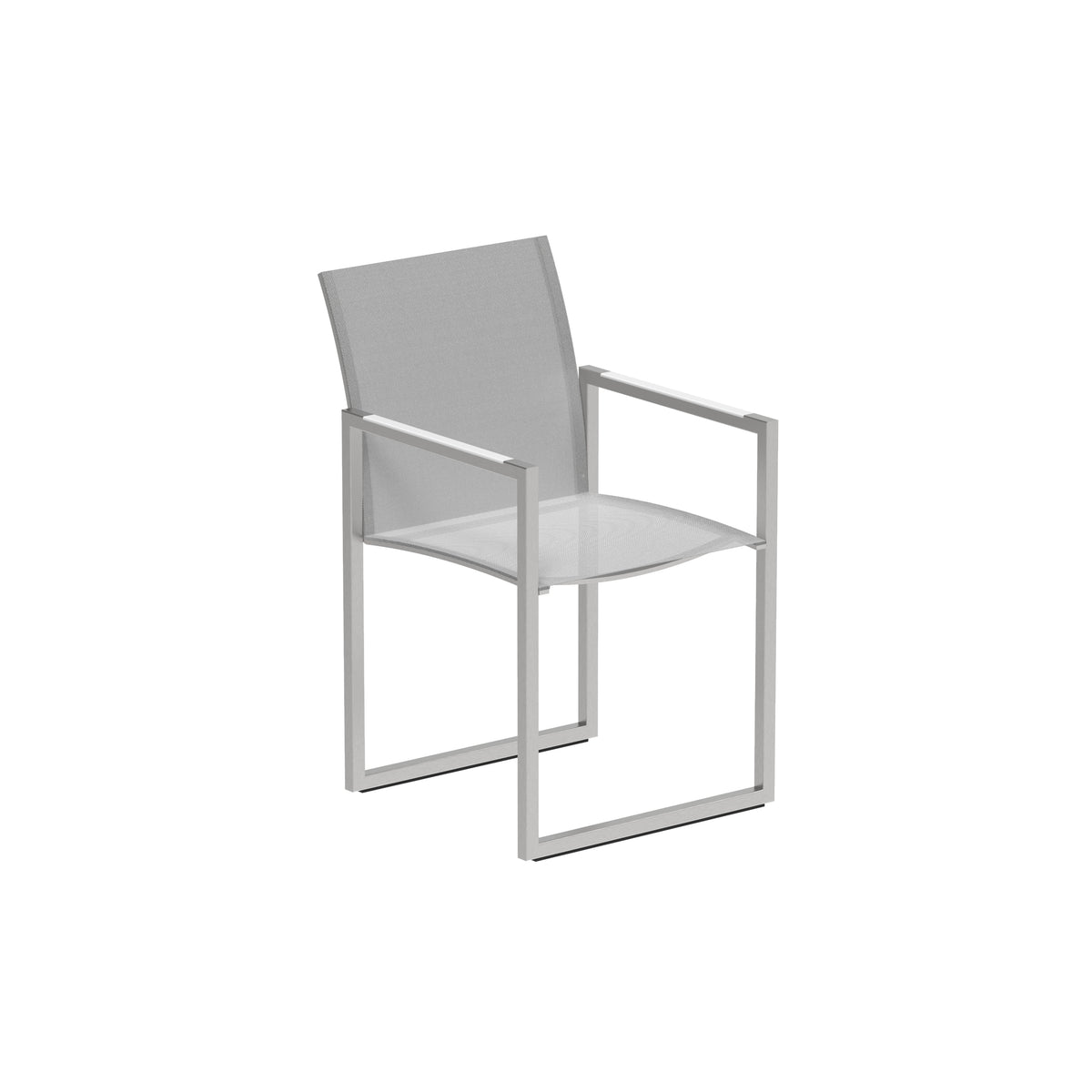 Royal Botania Ninix Stuhl, Edelstahl gebürstet, Batyline weiß (white)
