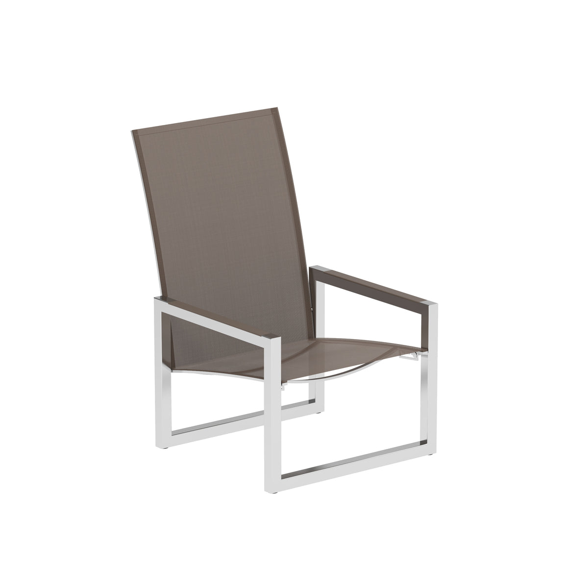 Royal Botania Ninix Relaxsessel, Edelstahl elektropoliert, Batyline cappuccino