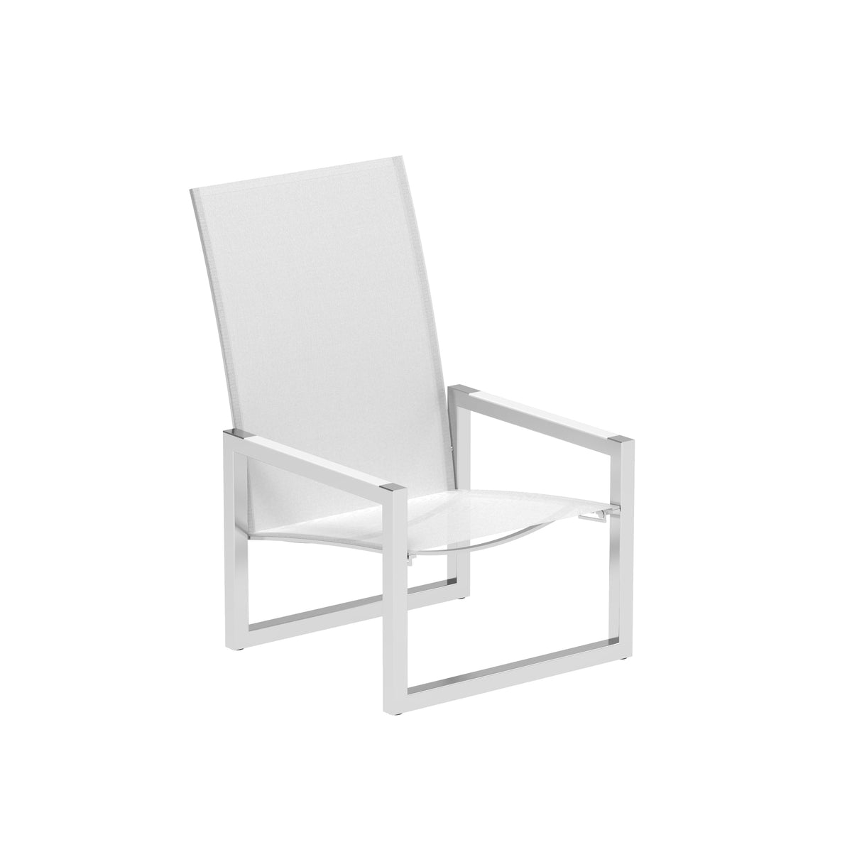 Royal Botania Ninix Relaxsessel, Edelstahl elektropoliert, Batyline weiß (white)