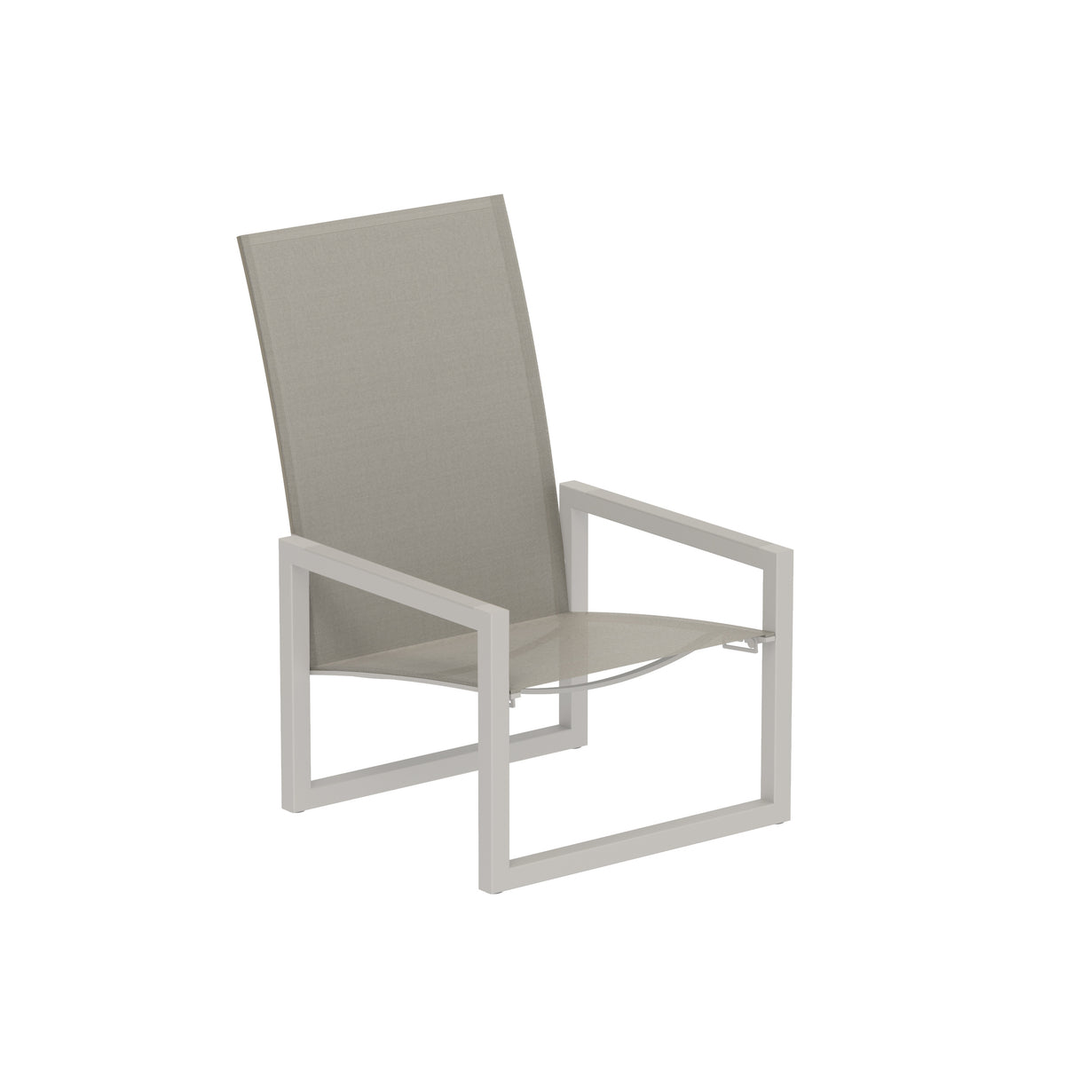 Royal Botania Ninix Relaxsessel, Gestell pebble, Batyline perlgrau (pearl grey)
