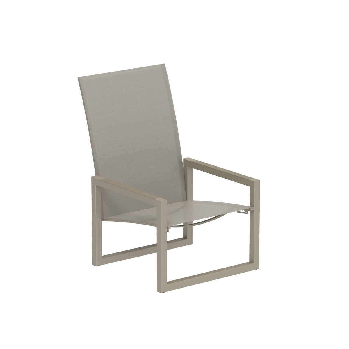Royal Botania Ninix Relaxsessel, Gestell sand, Batyline perlgrau (pearl grey)