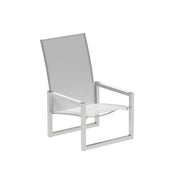Royal Botania Ninix Relaxsessel, Edelstahl gebürstet, Batyline weiß (white)