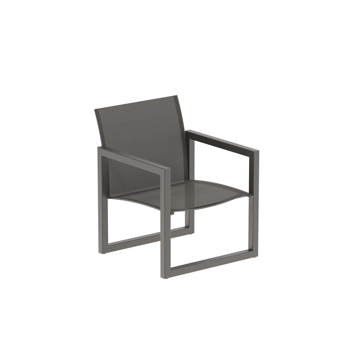 Royal Botania Ninix Loungestuhl, Gestell bronze, Batyline graphit (graphite)