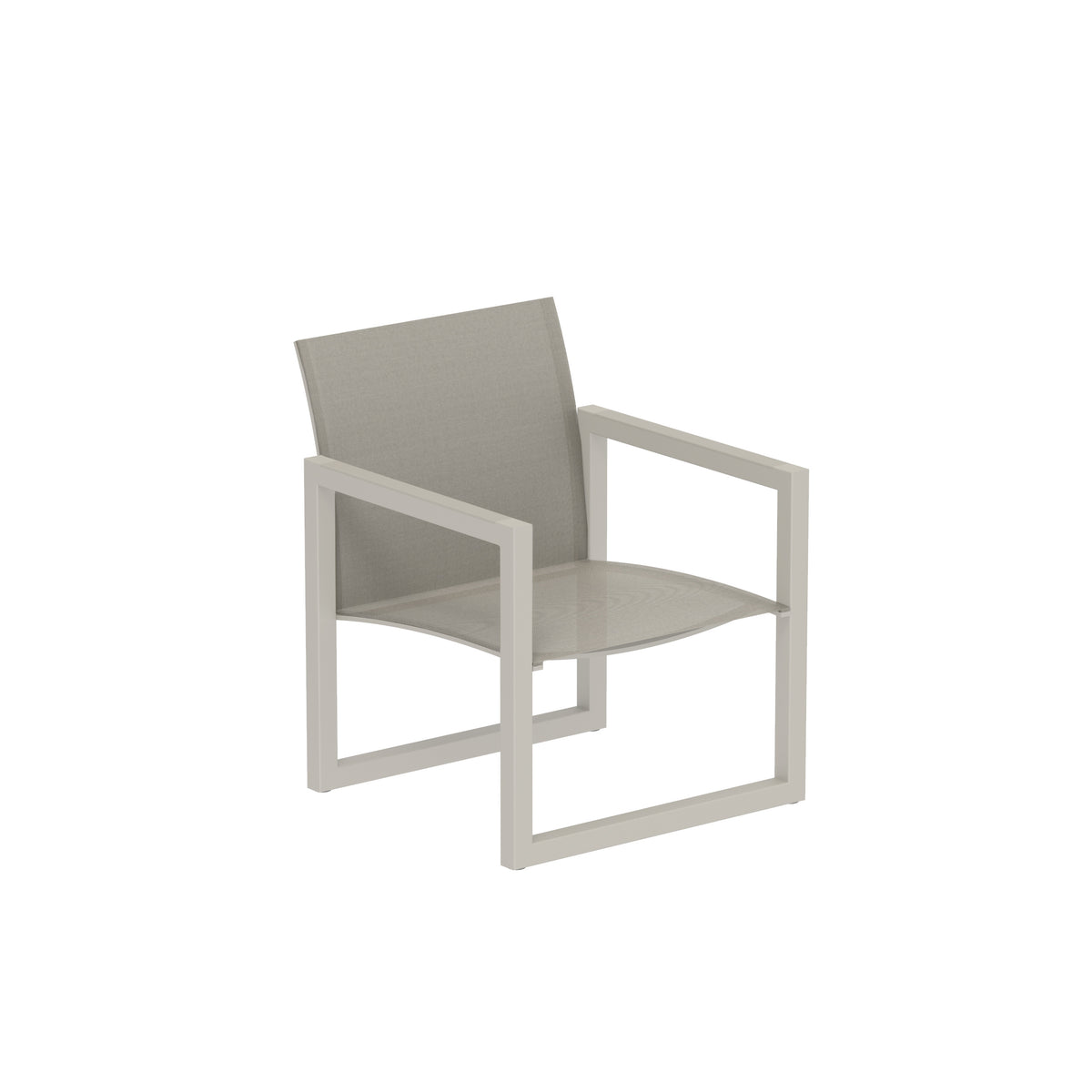 Royal Botania Ninix Loungestuhl, Gestell pebble, Batyline perlgrau (pearl grey)