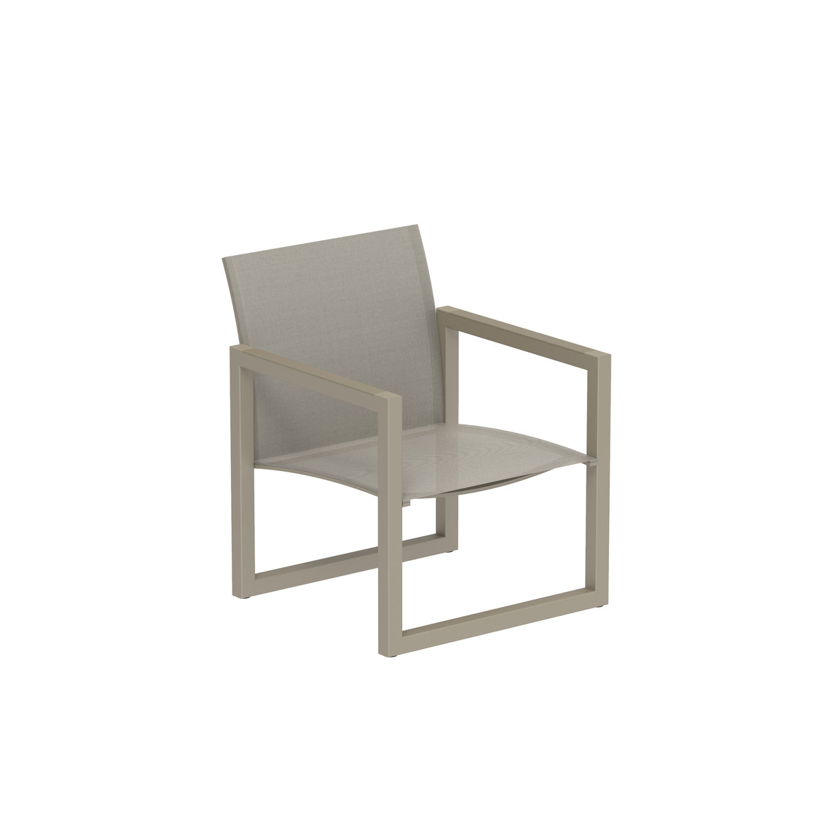 Royal Botania Ninix Loungestuhl, Gestell sand, Batyline perlgrau (pearl grey)