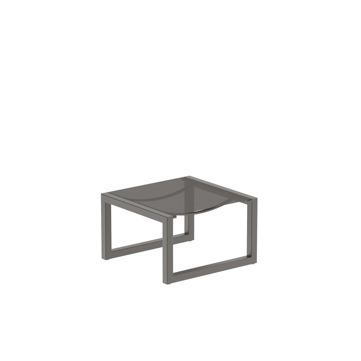 Royal Botania Ninix Fußhocker, Gestell bronze, Batyline graphit (graphite)