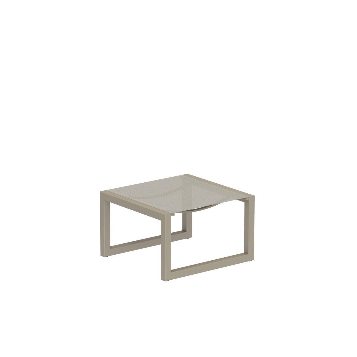 Royal Botania Ninix Fußhocker, Gestell sand, Batyline perlgrau (pearl grey)