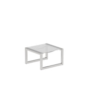 Royal Botania Ninix Fußhocker, Edelstahl gebürstet, Batyline weiß (white)