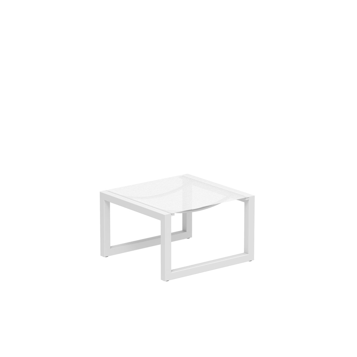Royal Botania Ninix Fußhocker, Gestell weiß, Batyline weiß (white)