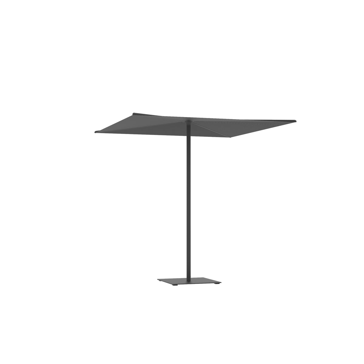 Royal Botania Oazz Sonnenschirm 2,2 x 2,2 m, Gestell anthrazit, Bespannung schwarz (black)