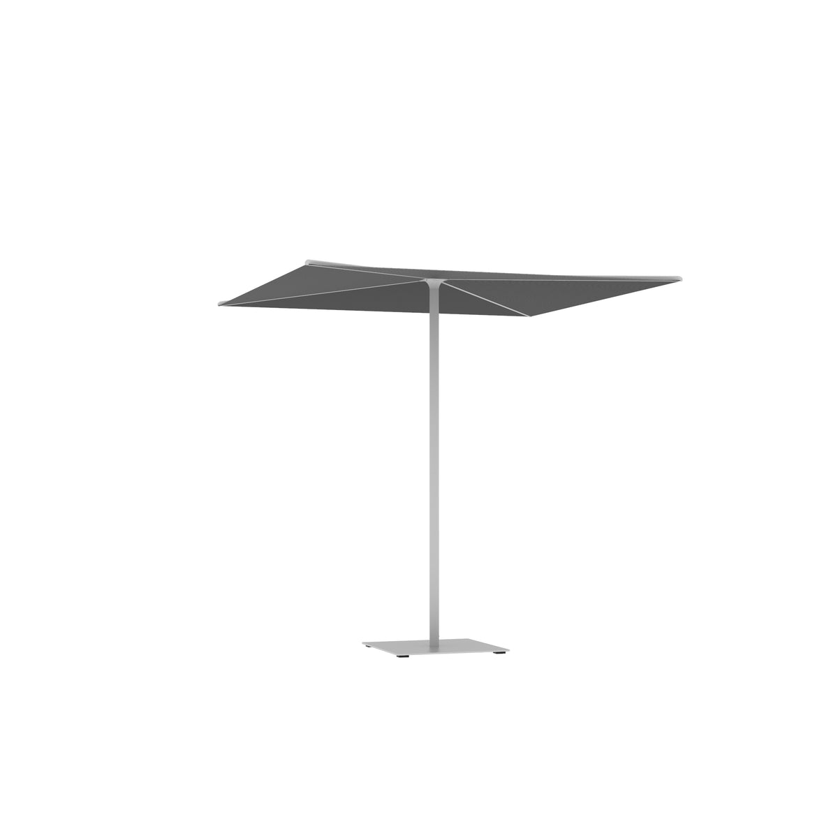 Royal Botania Oazz Sonnenschirm 2,2 x 2,2 m, Gestell weiß, Bespannung schwarz (black)