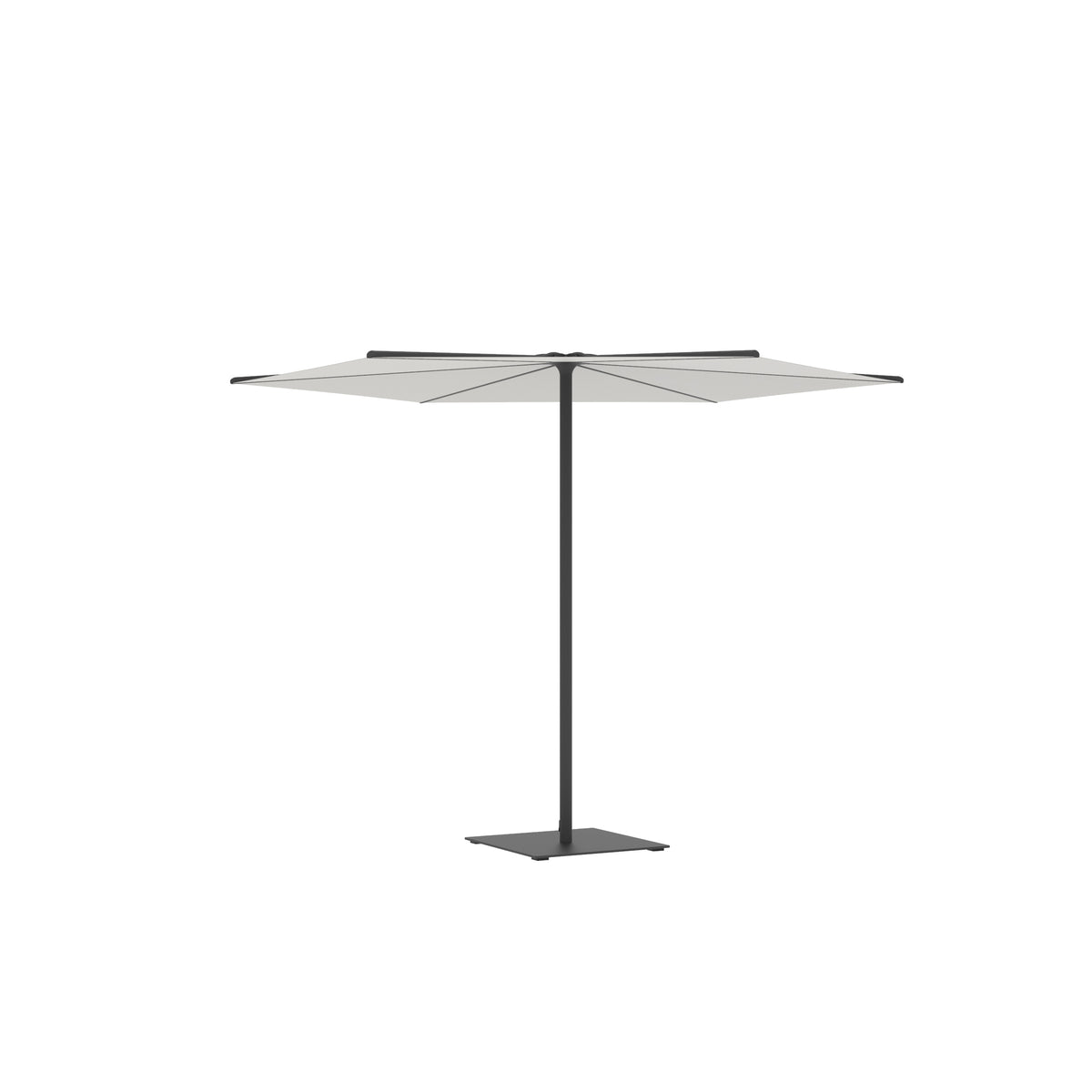 Royal Botania Oazz Sonnenschirm Ø 3 m, Gestell anthrazit, Bespannung weiß (white)