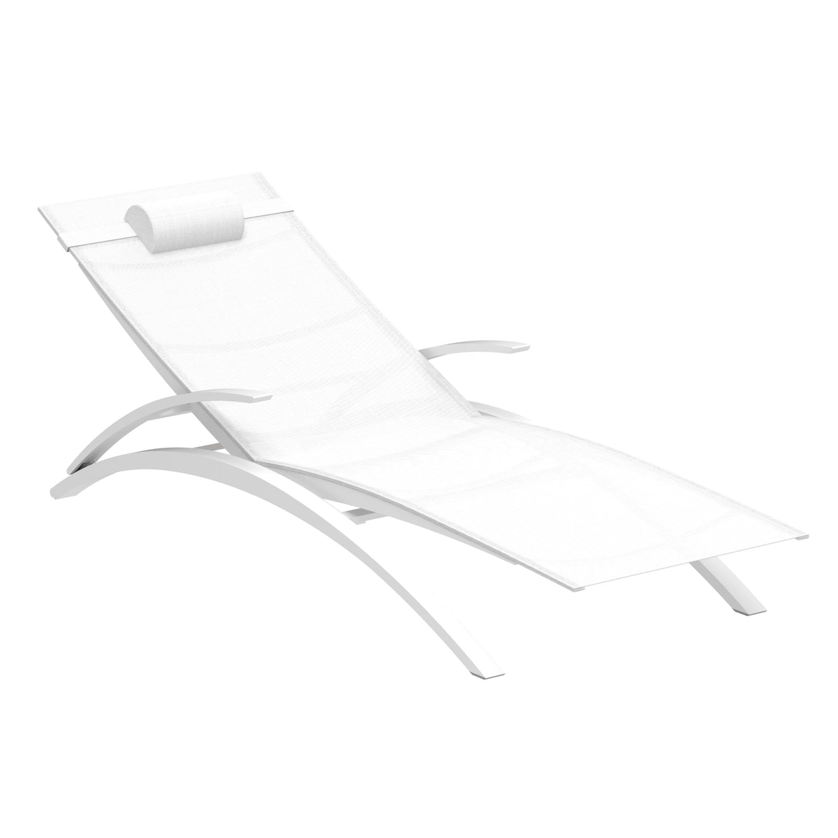 Royal Botania O-zon Sonnenliege, Gestell weiß, Batyline weiß (white)