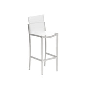 Royal Botania O-zon Barstuhl, Edelstahl gebürstet, Batyline weiß (white)