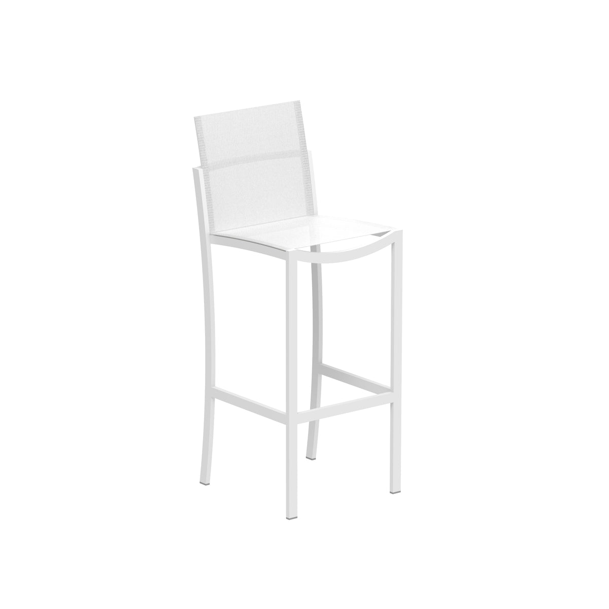 Royal Botania O-zon Barstuhl, Gestell weiß, Batyline weiß (white)
