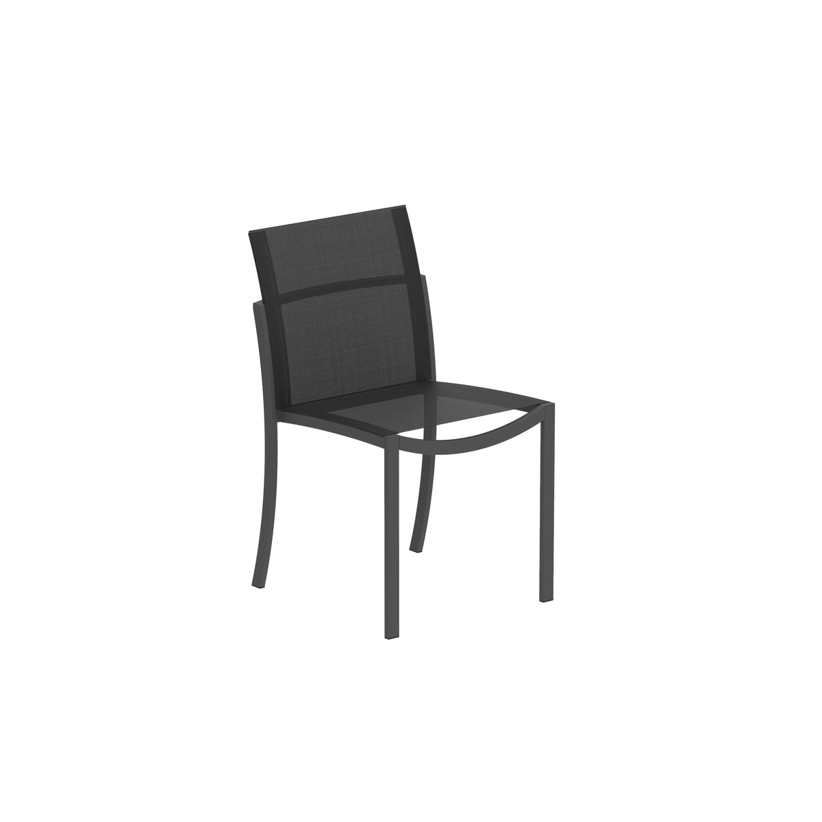 Royal Botania O-zon Stuhl, Gestell anthrazit, Batyline schwarz (black)
