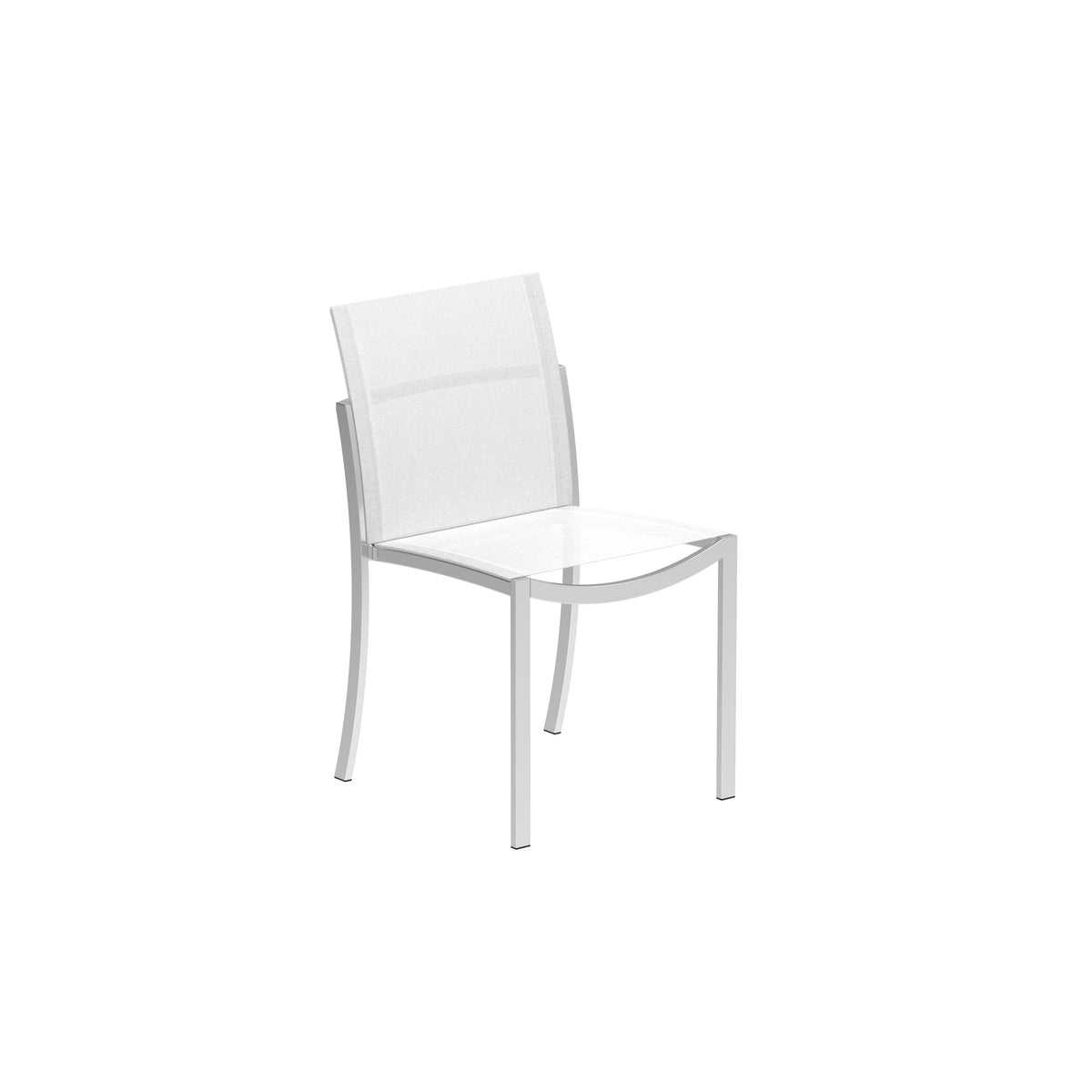 Royal Botania O-zon Stuhl, Edelstahl elektropoliert, Batyline weiß (white)