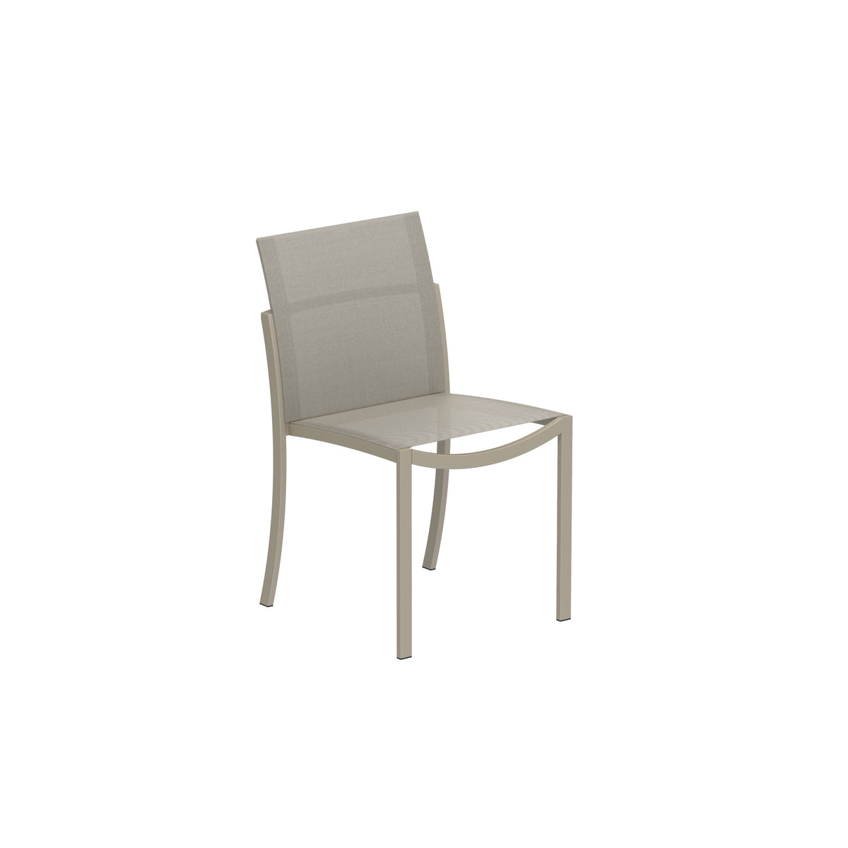 Royal Botania O-zon Stuhl, Gestell sand, Batyline perlgrau (pearl grey)
