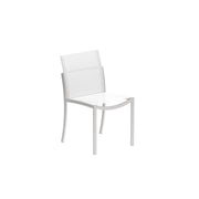 Royal Botania O-zon Stuhl, Edelstahl gebürstet, Batyline weiß (white)