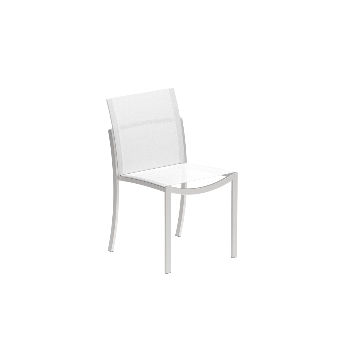 Royal Botania O-zon Stuhl, Edelstahl gebürstet, Batyline weiß (white)