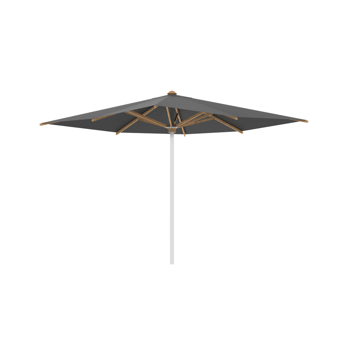 Royal Botania Shady Sonnenschirm 3 x 3 m, Mast Edelstahl elektropoliert, Bespannung schwarz (black)